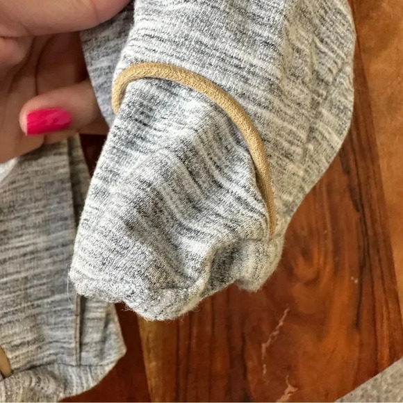 MINICLASIX Shawl Collar Footie Jumpsuit Elbow Patch Dressy Size 9 Month - Picture 4 of 7